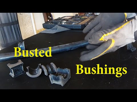 Part of a video titled How to recognize the warning signs and solve sway bar bushing issues ...