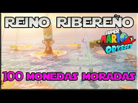Super Mario Odyssey - Guia 100% - 100 Monedas Moradas - Reino Ribereño - Español