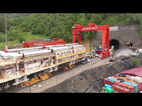 TBM (Tunnel Boring Machine) დანადგარის ნაწილების ტრანსპორტირება დასრულების ეტაპზეა