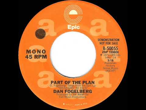 1975 Dan Fogelberg - Part Of The Plan (mono radio promo 45)