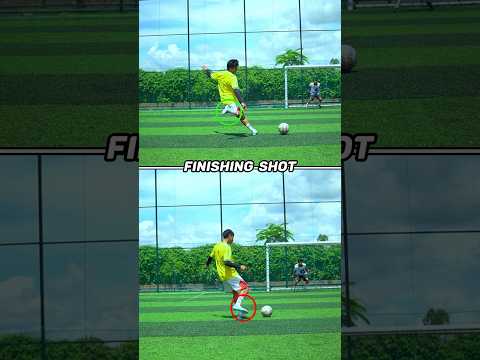 FINISHING SHOT TUTORIAL ⚽️.#football #footballskills #soccer #finishing #shots #shorts