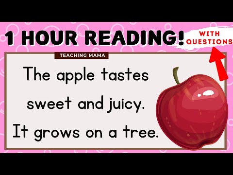 1 HOUR READING LESSON WITH COMPREHENSION CHECK | SIMPLE SENTENCES AND EASY QUESTIONS | TEACHING MAMA