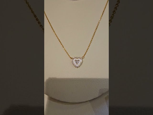 سلسال باندورا قلب ذهبي مرصع بأحجار