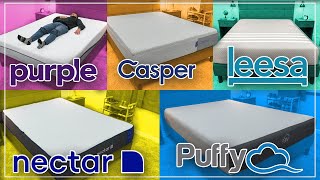 Best Bed In A Box - Purple vs Casper vs Leesa vs Nectar vs P