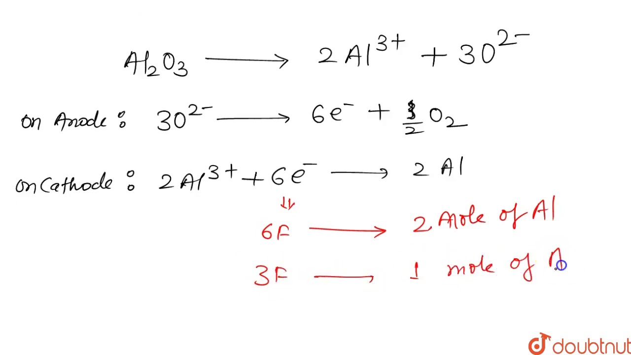 `Al_2 O_3 ` is reduced by electrolysis at ow potentials and high currents, If `4.0 xx 10^(4)` ampere