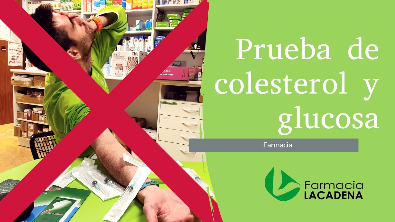 Análisis en la farmacia farmacia de colesterol y glucosa