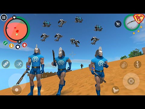 Rope Hero: Vice Town #88 New Update - Police Robot with Jetpack