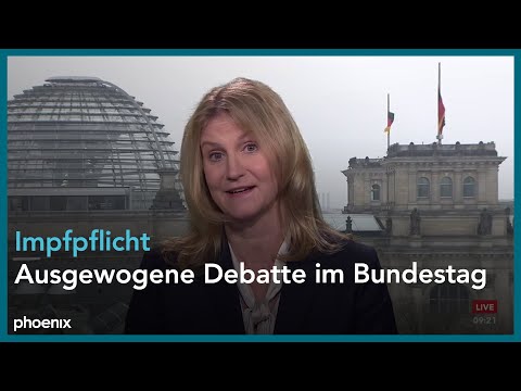phoenix nachgefragt mit Kerstin Münstermann zur Debatte über eine Corona-Impfpflicht am 27.01.22