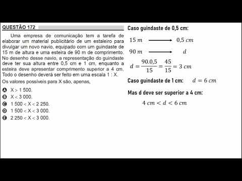 Enem 2018 Matemática: Questão 172 (caderno cinza) - Escalas