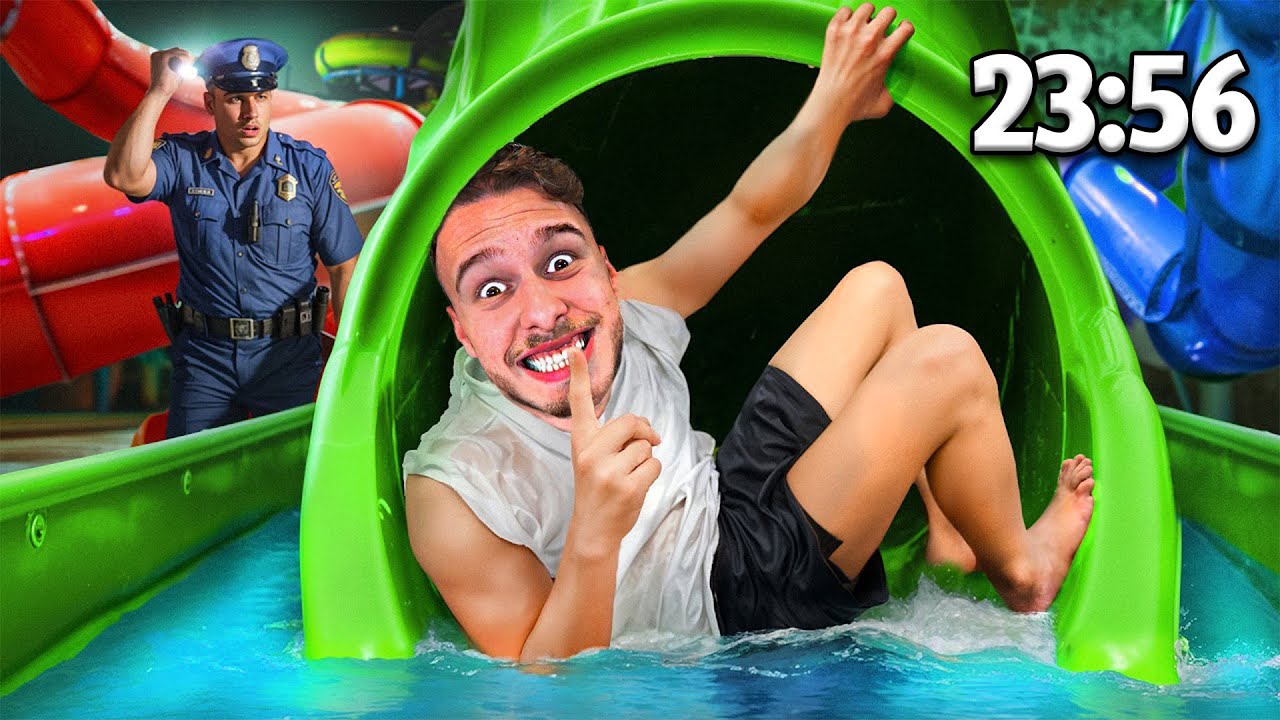 I Spent the Night in a Waterpark!