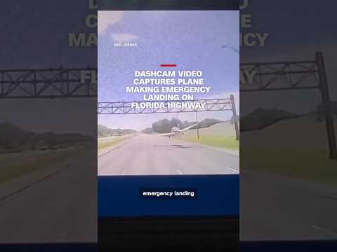 Dashcam video captures plane making emergency landing on Florida highway