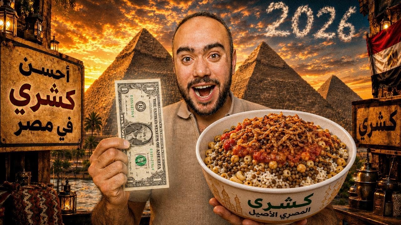 احسن كشري في مصر 🇪🇬 ب ٥٠ جنيه ( ١ دولار 💵 ) - 2026