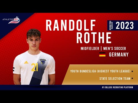 Men's Soccer | Center Midfielder, Defensive Midfielder | Randolf Rothe, Germany | Transfer 2023