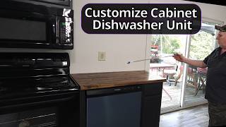 Install Frigidaire Dishwasher and Customize Cabinet Butcher Block Countertop (A to Z)