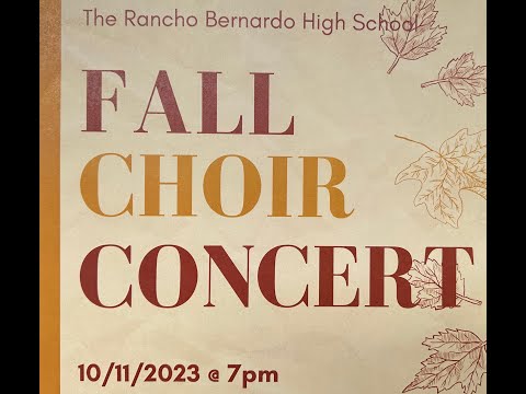 Wednesday October 11, RBHS Fall Choir Concert, 7pm