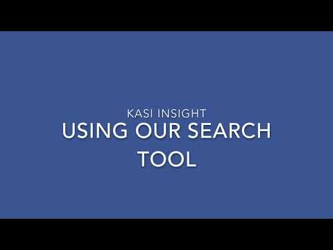 Kasi Hub | Using the Search Tool