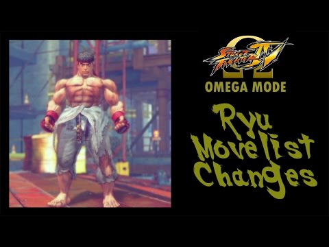 USFIV: Omega Mode - Ryu Move List Changes