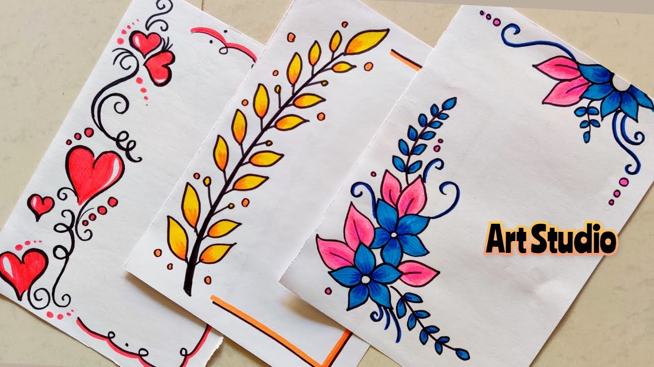 3 New Border Designs/Project Work Designs/Projector/Side/Front Page Design/Book/File Decoration Idea