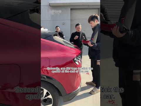 Car Mid Spoiler Installation Process For Mustang Mach-e