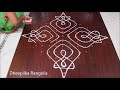 melikala muggulu designs - simple sikku kolam with 13 to 1 dots - friday rangoli designs