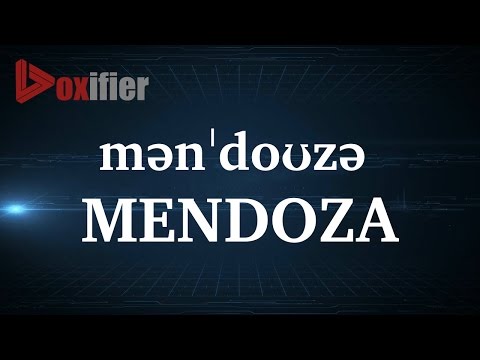 How to Pronunce Mendoza in English - Voxifier.com