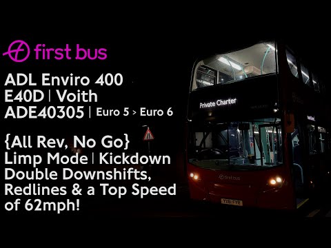 {All Rev, No Go} FirstBus Enviro 400 Voith in Limp Mode w/ Kickdown steps out of it's Comfort Zone