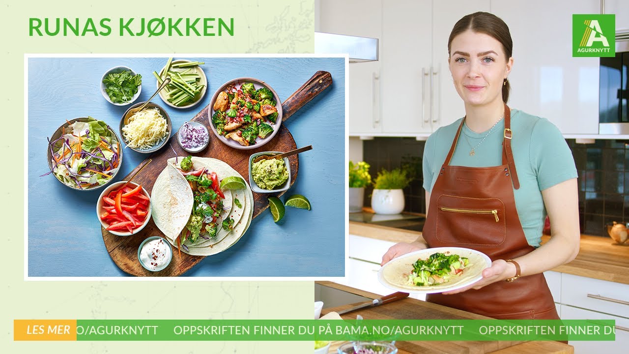 Slik lager du grønn fajitas