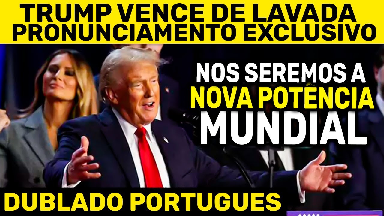 TRUMP FAZ SEU PRONUNCIAMENTO OFICIAL APÓS SER ELEITO O NOVO PRESIDENTE DOS ESTADOS UNIDOS