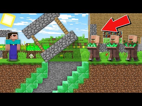 Minecraft NOOB vs PRO: WHY VILLAGERS HIDING EMERALD TREASURE UNDER WELL FROM NOOB 100% trolling