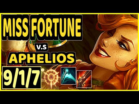 PILOT (MISS FORTUNE) vs APHELIOS - 9/1/7 KDA BOTTOM ADC GAMEPLAY - KR Ranked GRANDMASTER