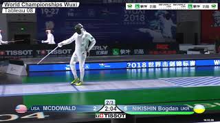 FENCING Wuxi USA MCDOWALD AND NIKISHIN Bogdan UKR T8