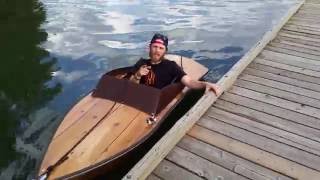Plywood boat electric inboard small
