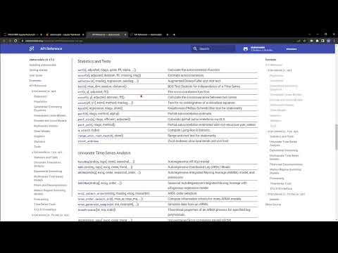 Python Statsmodels Overview