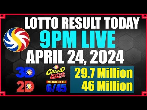 Lotto Result Today 9pm April 24, 2024 PCSO LIVE DRAW RESULT