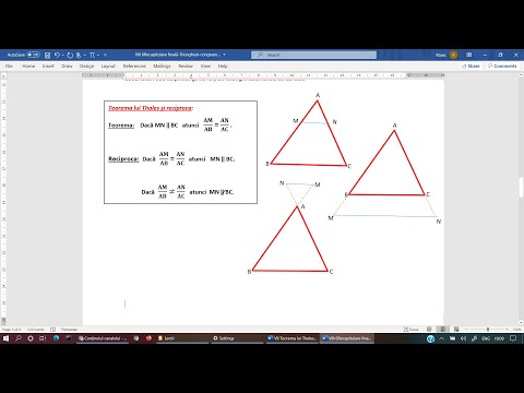 Teorema lui Thales. Reciproca teoremei lui Thales