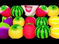 ASMR Fruit Mochi Strawberry Watermelon Tangerine 돌아온 과일 화과자 모찌 찹쌀떡 먹방 