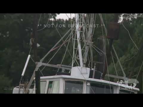 09-23-2023 Swanquarter, NC  - High Wind, Storm Surge, Vehicles Driving In Deep Water