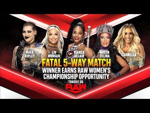Lucha Completa: Rhea Ripley Vs Morgan Vs Belair Vs Zelina Vs Carmella - WWE Raw 08/11/2021 (Español)