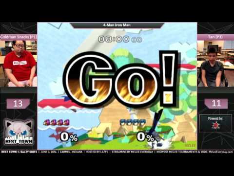 Rest Town 1: Salty Suite - ME | Goldman Snacks vs. Tan - 4-Character Iron Man