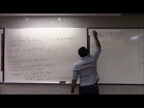 Math 1207-R03 Lecture 5 - Partial Fractions Decomp - reupload