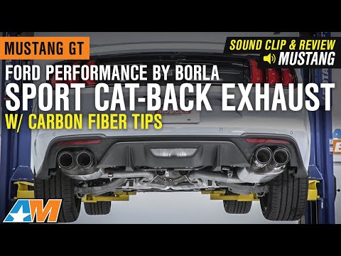 2018-2019 Mustang GT Ford Performance by Borla Sport CatBack w/ Carbon Fiber Tips SoundClip & Review