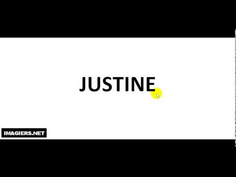 How To Pronounce French First Name # JUSTINE
