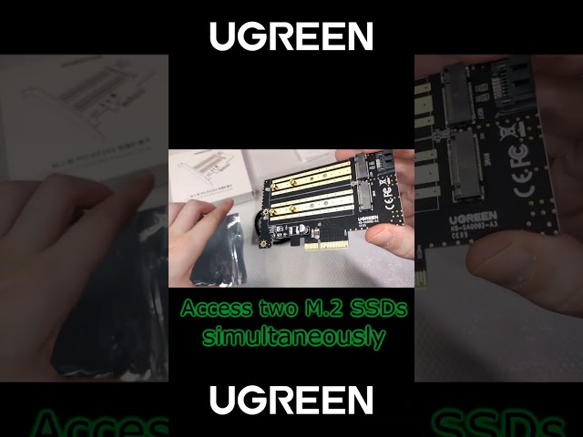 Vídeo relacionado con UGREEN Adaptador PCIe 4.0 M.2 NVMe, 64 Gbps, disipador de calor, M-Key y M&B-Key, NVMe/AHCI SSD 2280/2260/2242/2230, PCIe X16/X8/X4, Windows 7/8/10, Linux, Mac OS 9/10, número de pieza 30715
