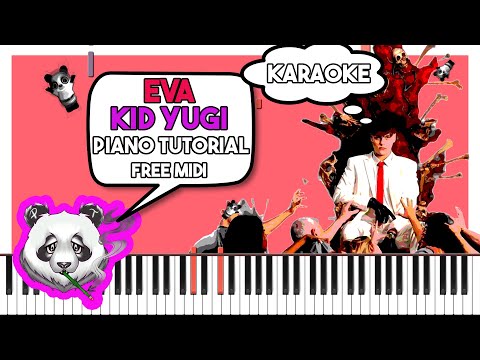 KID YUGI, TEDUA, JUNIOR K - EVA - INSTRUMENTAL Piano Tutorial