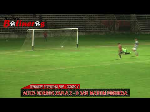 TORNEO FEDERAL "A"-ZONA 4, Altos Hornos Zapla 2 vs 0 San Martín Formosa