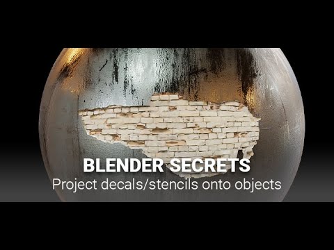 Daily Blender Secrets - Project decals/stencils onto objects with Shrinkwrap