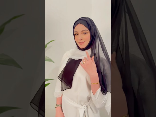 طرحة بوال لونين أسود وأبيض طبقة واحدة