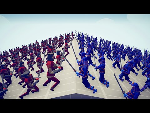 100x MEDIEVAL ARMY vs 100x DYNASTY ARMY - Totally Accurate Battle Simulator TABS