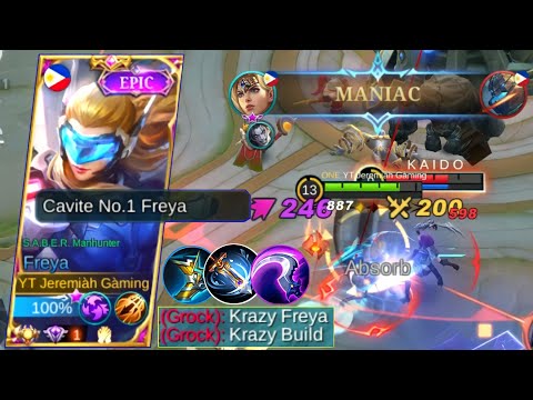 FREYA THE NEW FLASH BEACAUSE ON THIS BUILD!⚡⚡ | FREYA BEST BUILD 2022 | MUST TRY | MLBB✓