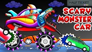 Haunted House Monster Truck | Scary street vehicle | Scary Monster Truck | Kids Videos